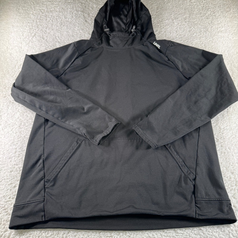 UNRL Hoodie‎ Mens Medium Black Long Sleeve Performance Pullover Crossover